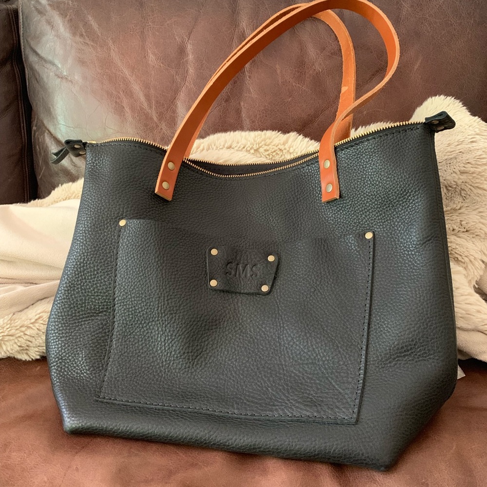 Brand new monogrammed, zip-top, medium size tote.